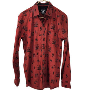 Twills‎ Button Down Anime Long Sleeve Polo Shirt Size Large